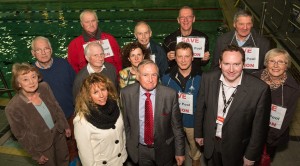 Cllrs Carol Runciman and Keith Orrell alongside Lib Dem Deputy Leader Sir Malcolm Bruce and the Yearsley Pool Action Group